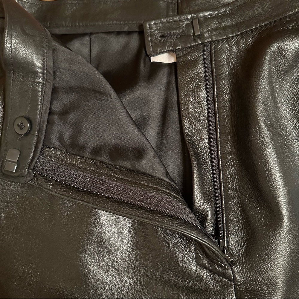 Genuine Lambskin Leather pants slacks Liz Claiborne collection Y2K size 4 - Picture 11 of 11